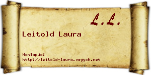 Leitold Laura névjegykártya